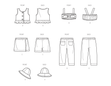 Simplicity Pattern 9797 Toddlers' Tops, Skort, Pants and Hat in Three Sizes
