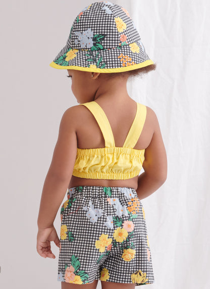 Simplicity Pattern 9797 Toddlers' Tops, Skort, Pants and Hat in Three Sizes