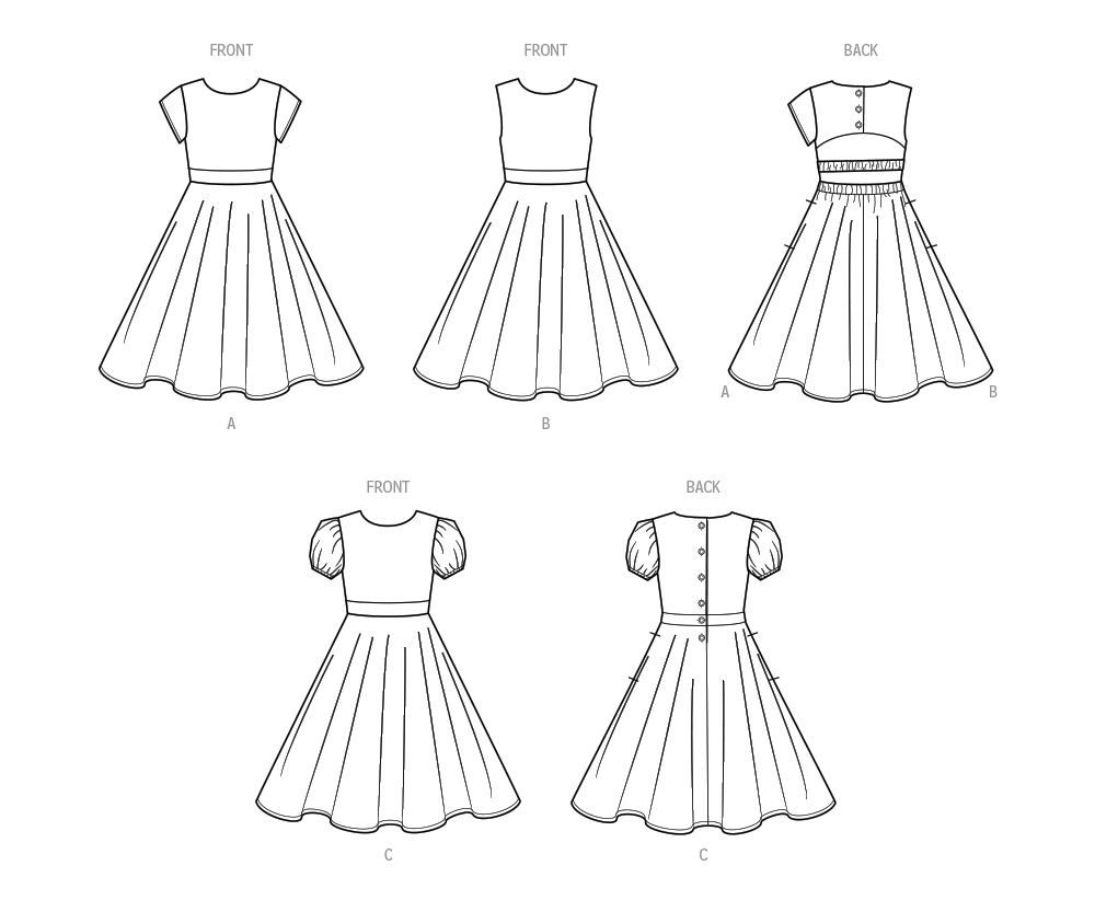 Simplicity Pattern 9799 Children's and Girls' Dresses