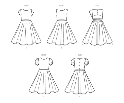 Simplicity Pattern 9799 Children's and Girls' Dresses