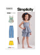 Simplicity Pattern 9800 Children's Top, Pants and Shorts