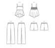 Simplicity Pattern 9800 Children's Top, Pants and Shorts
