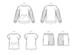 Simplicity Pattern 9801 Girls' and Boys' Sweatshirts and Shorts