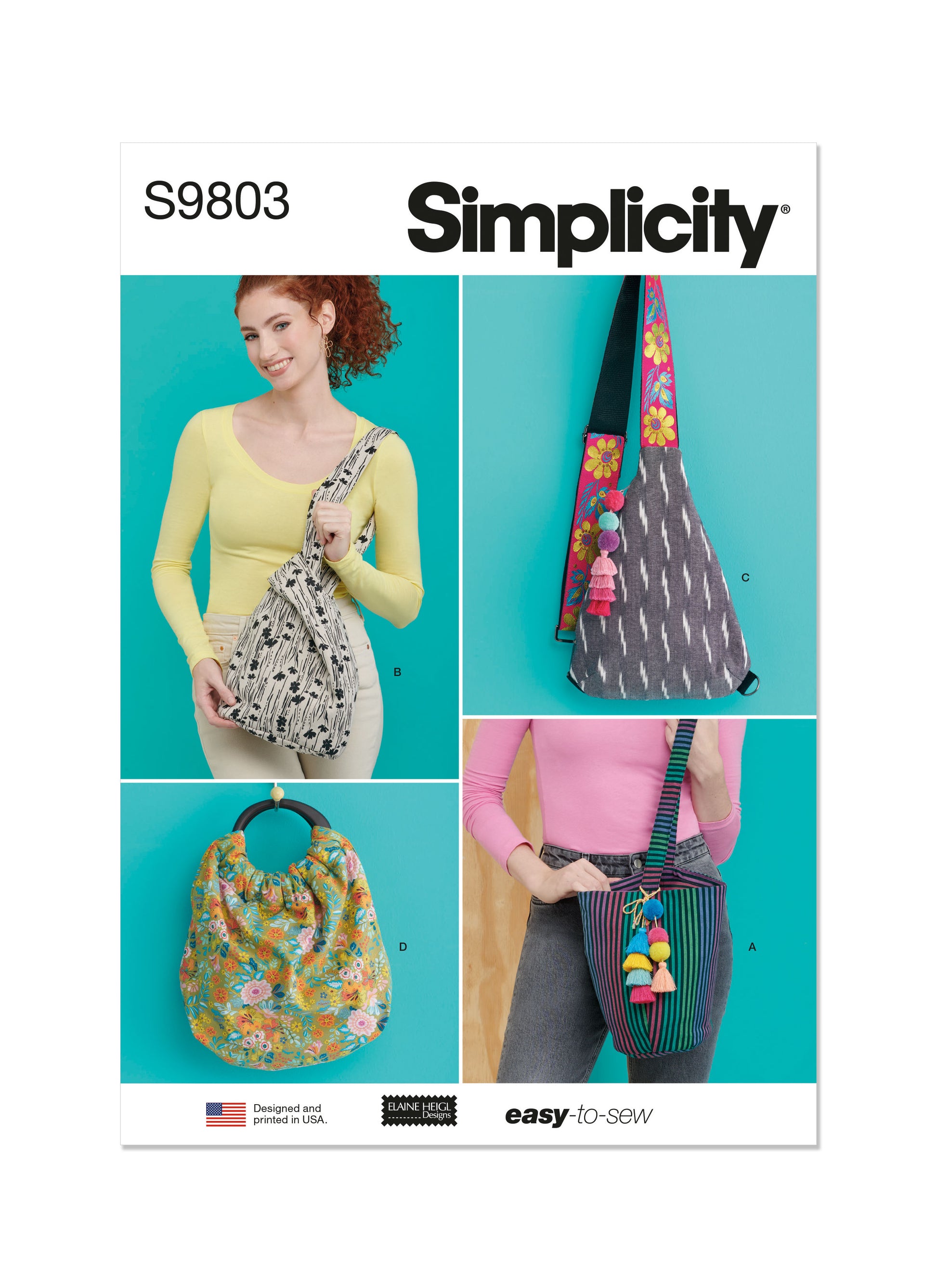 Simplicity Pattern 9803 Bags in Four Styles