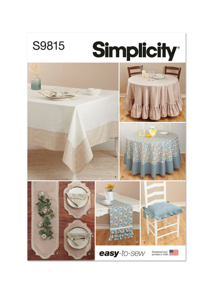 Simplicity Pattern 9815 Tabletop Home Décor