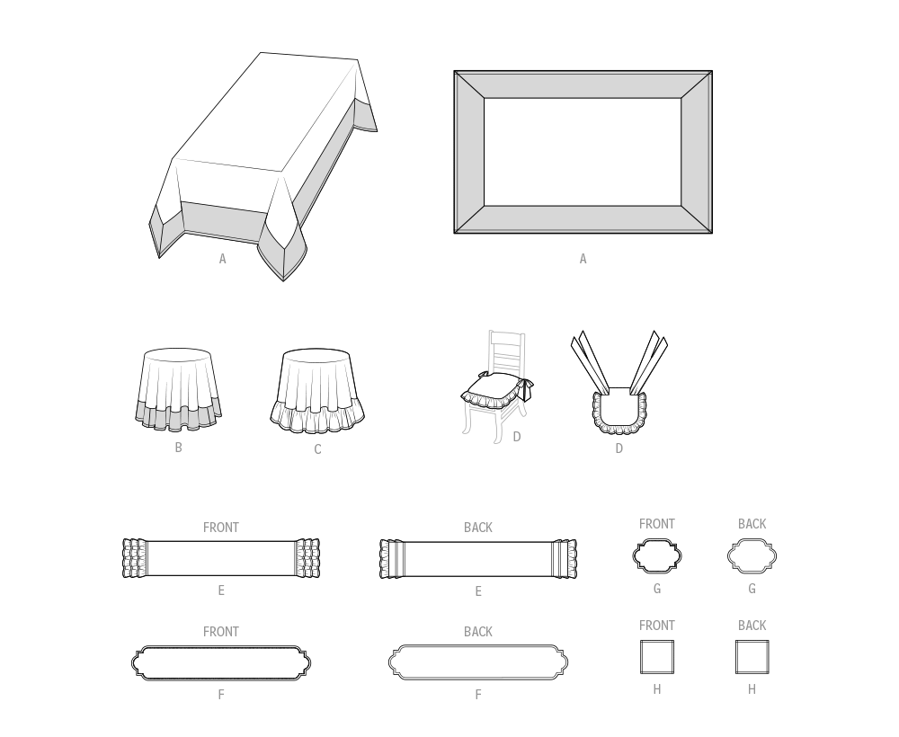 Simplicity Pattern 9815 Tabletop Home Décor