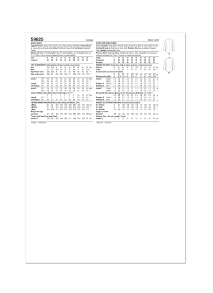 Simplicity Pattern 9825 Miss Jacket Coat