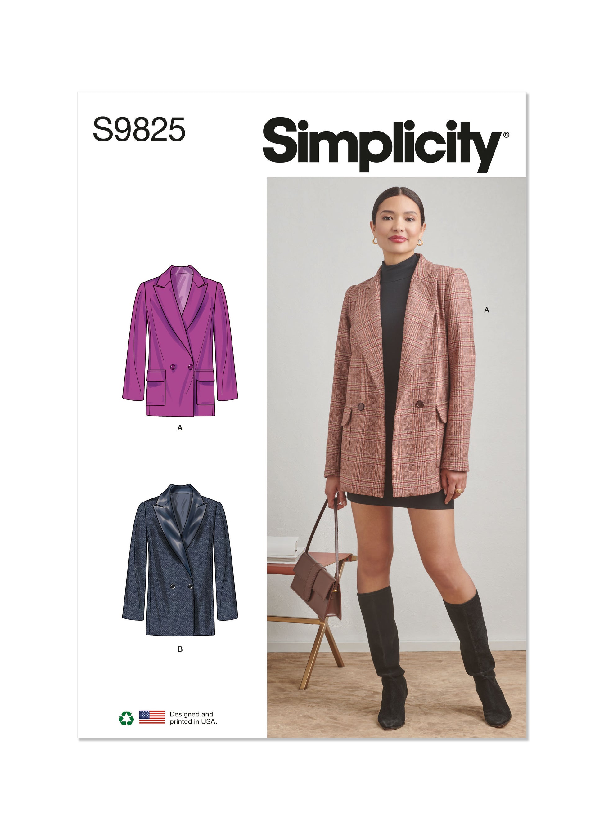 Simplicity Pattern 9825 Miss Jacket Coat