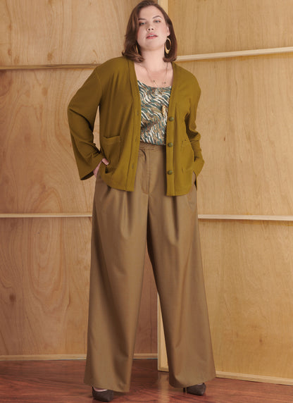 Simplicity Pattern 9827 Misses' Pants in Two Lengths, Camisole and Cardigan