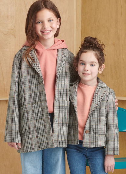 Simplicity Pattern 9831 Children's and Girls' Jacket in Two Lengths