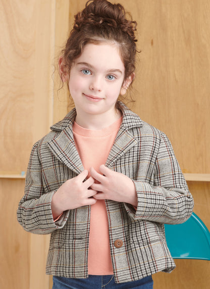 Simplicity Pattern 9831 Children's and Girls' Jacket in Two Lengths