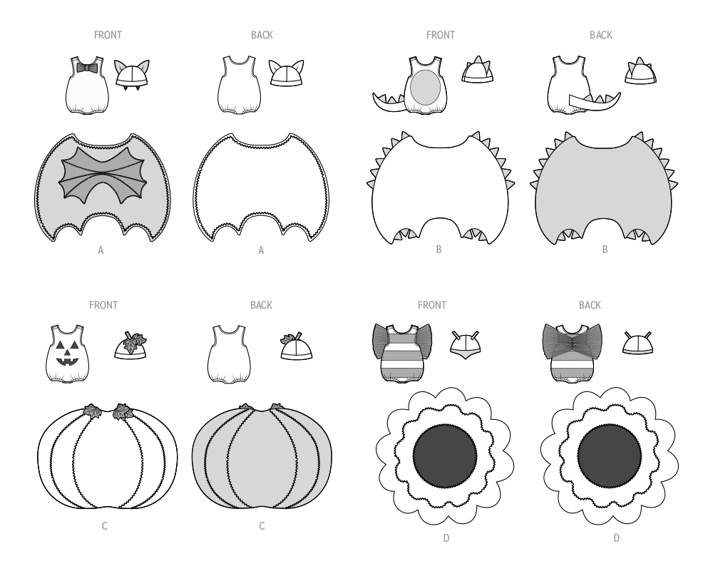 Simplicity Pattern 9844 Babies' Costumes