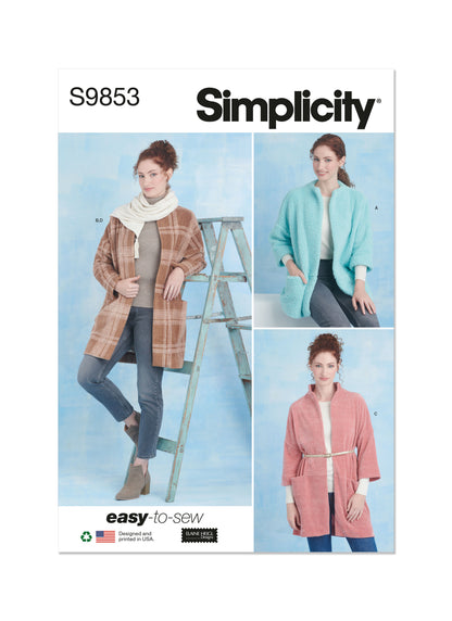 Simplicity Pattern S9853 Misses' Jacket Coat