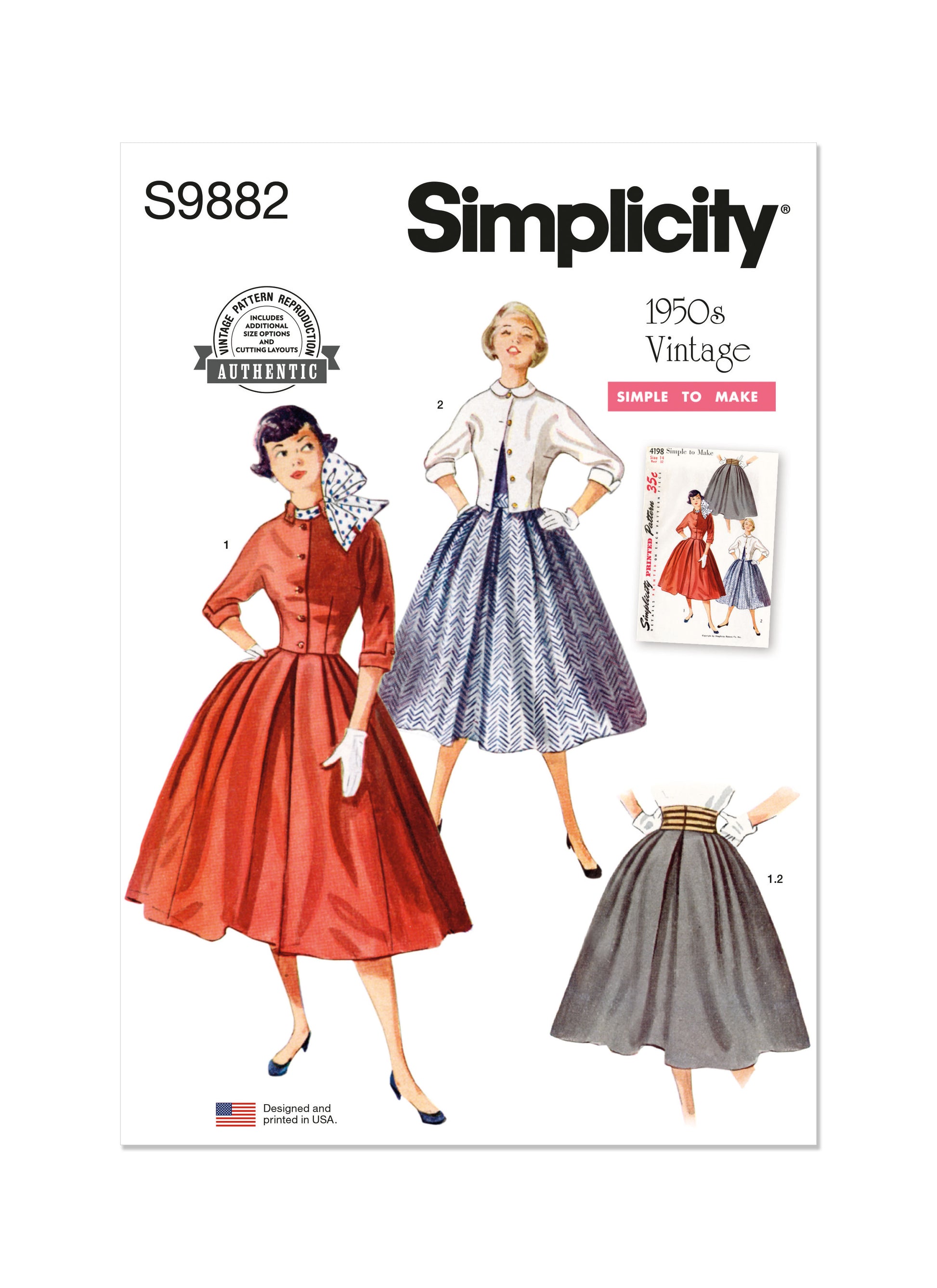 Simplicity Pattern S9882 Misses' Skirt and Jacket