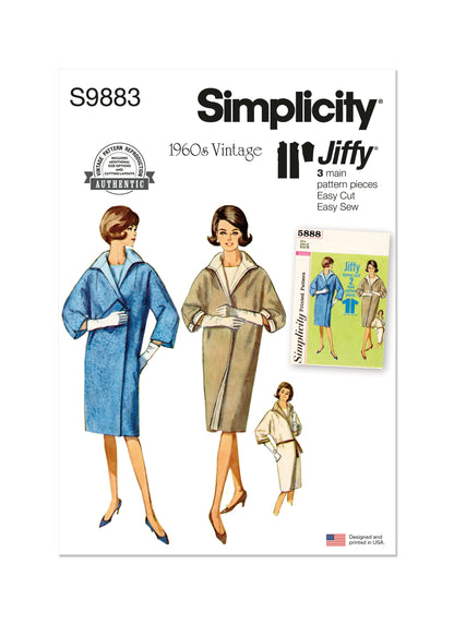 Simplicity Pattern S9883 Misses' Jacket Coat