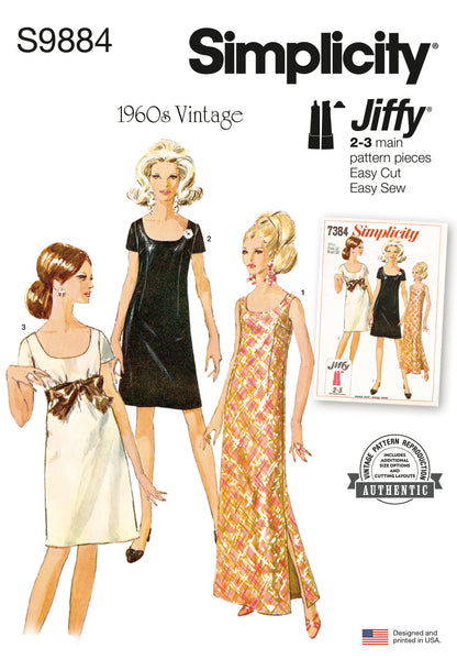 Simplicity Pattern S9884 Misses' Dress