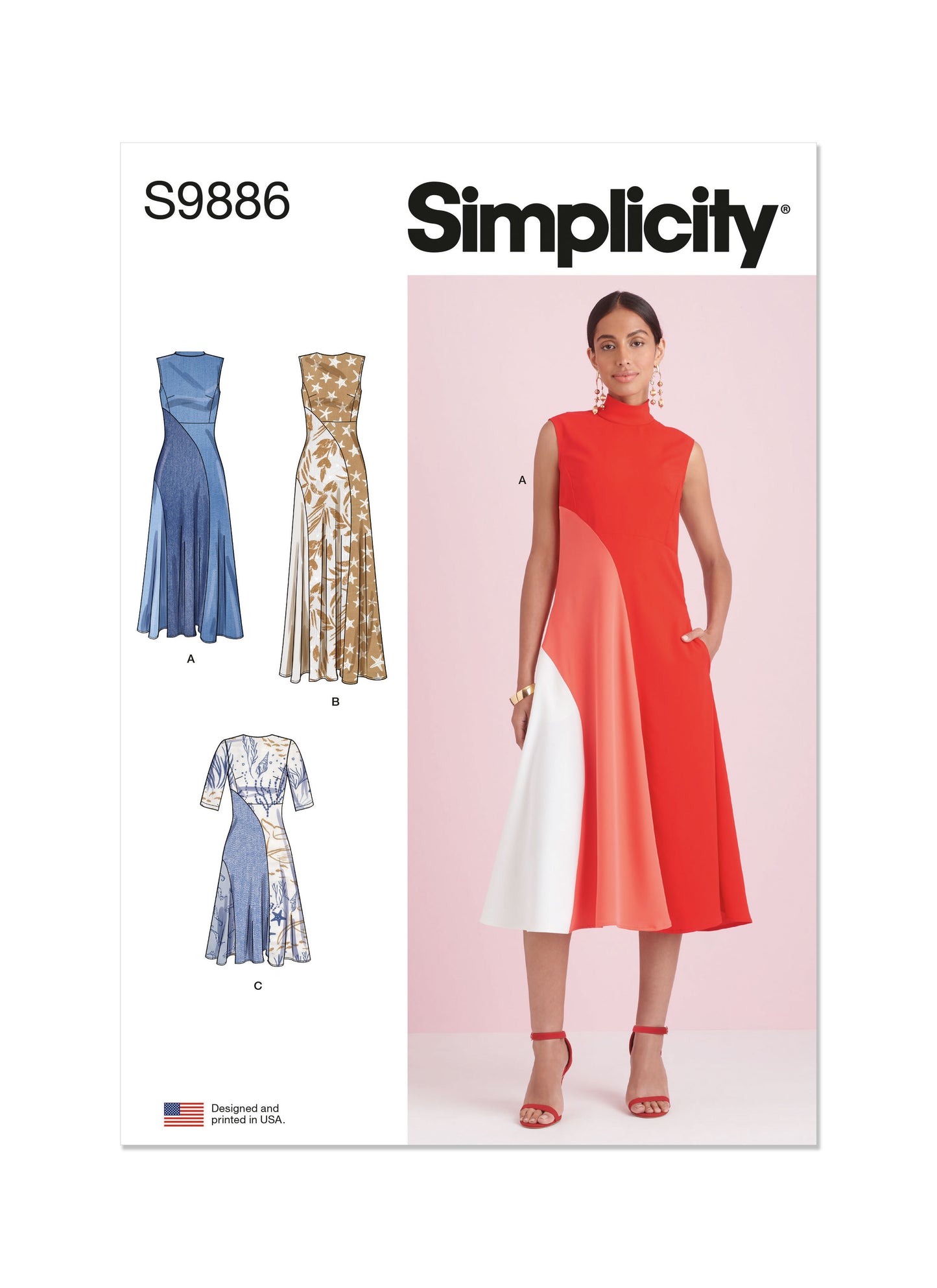 Simplicity Pattern S9886 Misses' Dress