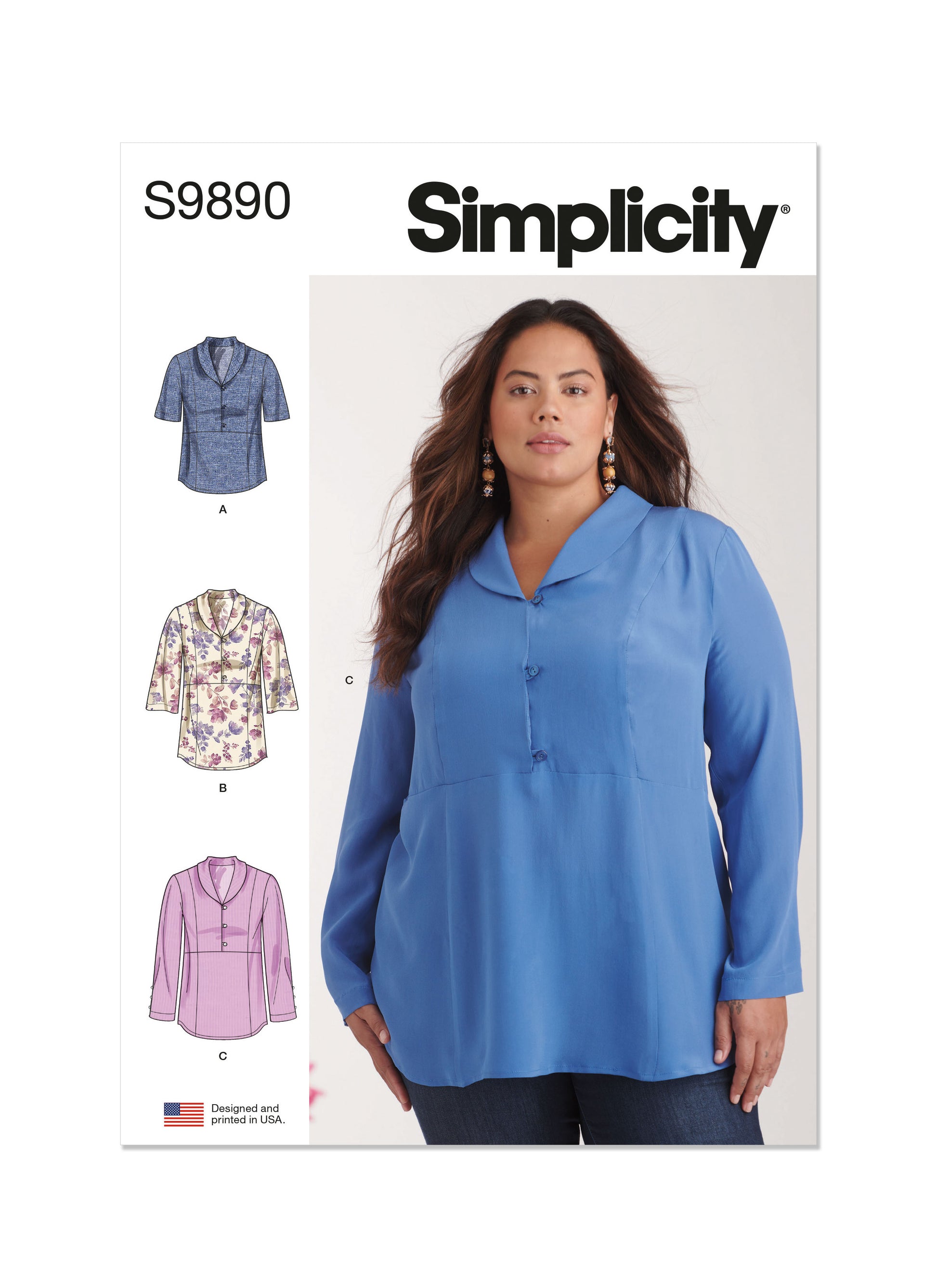 Simplicity Pattern S9890 Plus Size Top Vest