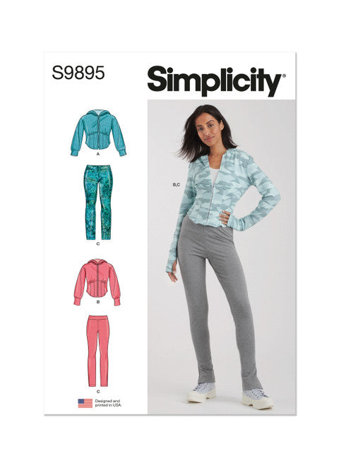Simplicity Pattern S9895 Misses' and Women's Jacket and Knit Leggings