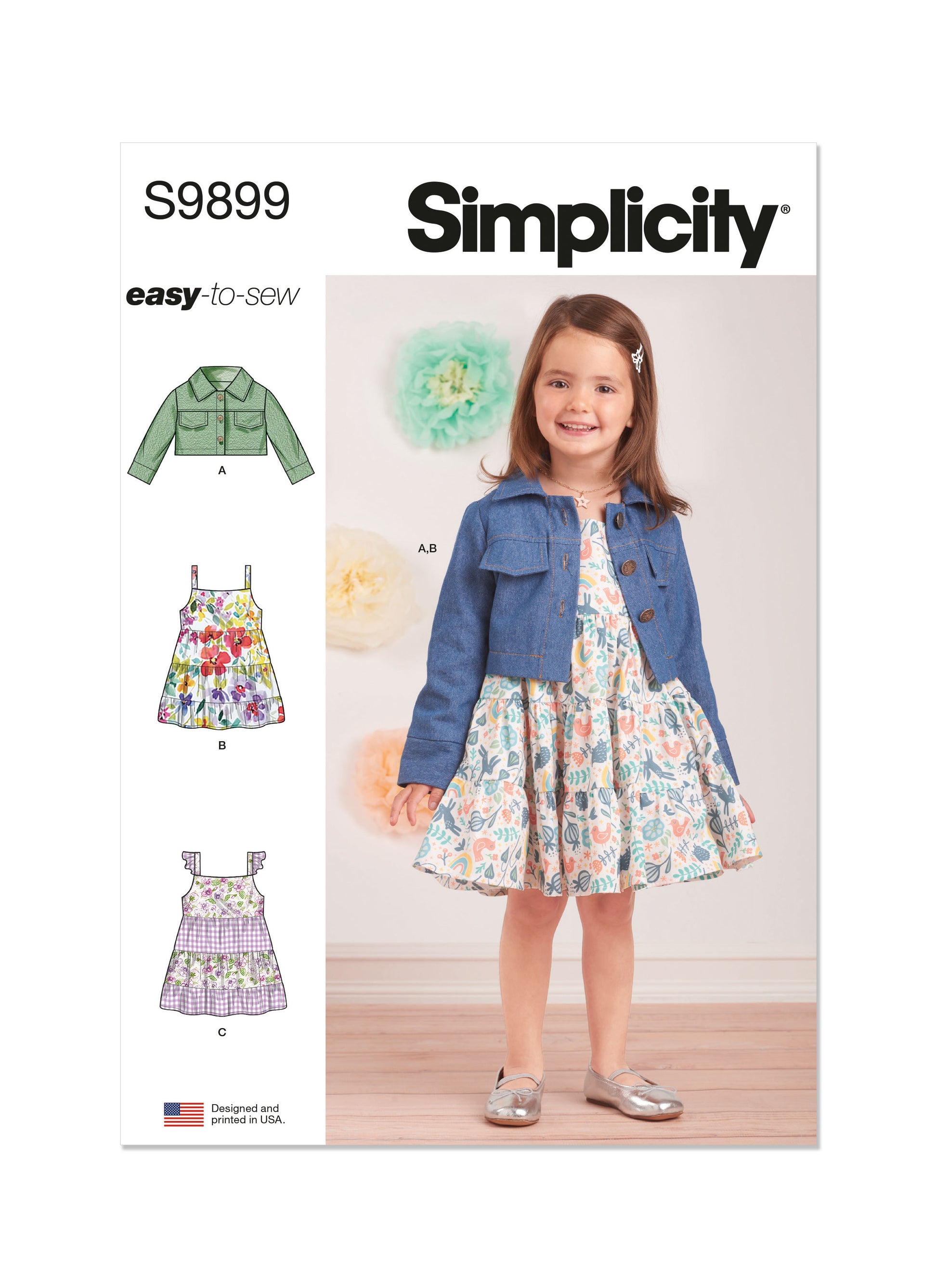 Simplicity Pattern S9899 Toddlers' Jacket and Dresses