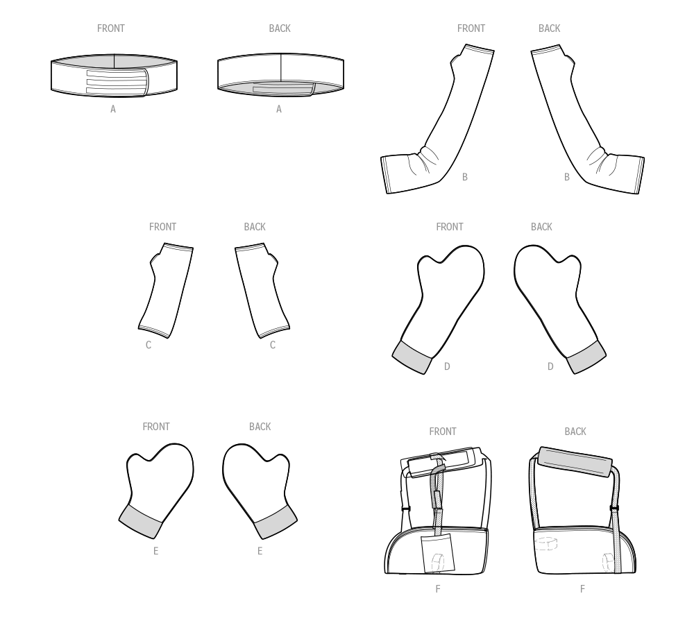 Simplicity Pattern S9902 Wrap Sleeves & Mitt