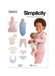 Simplicity Pattern S9903 Doll Clothes
