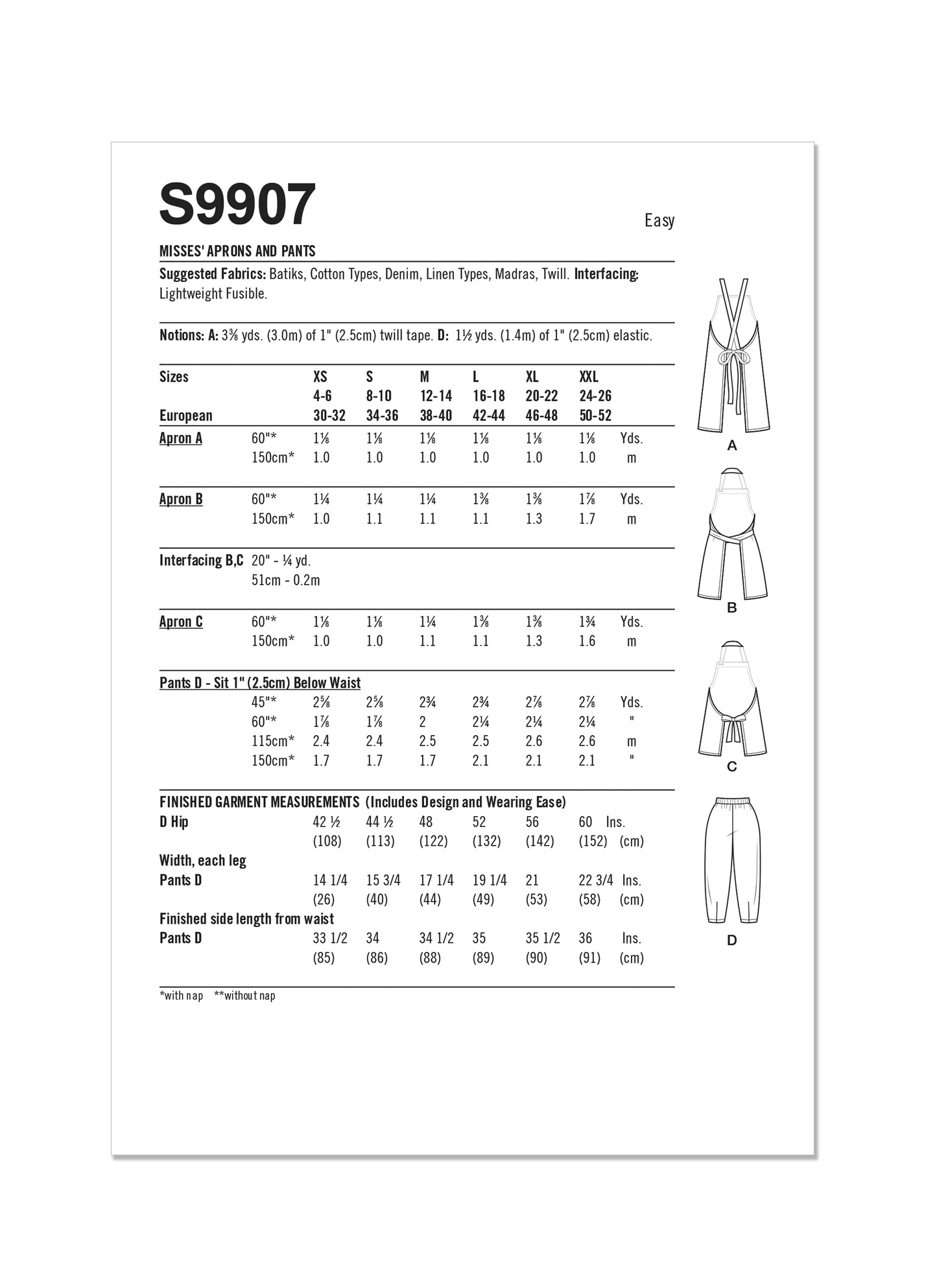 Simplicity Pattern S9907 Apron