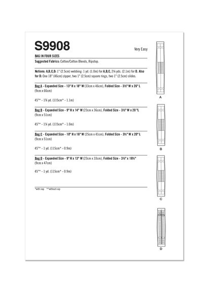 Simplicity Pattern 9908 Accessories
