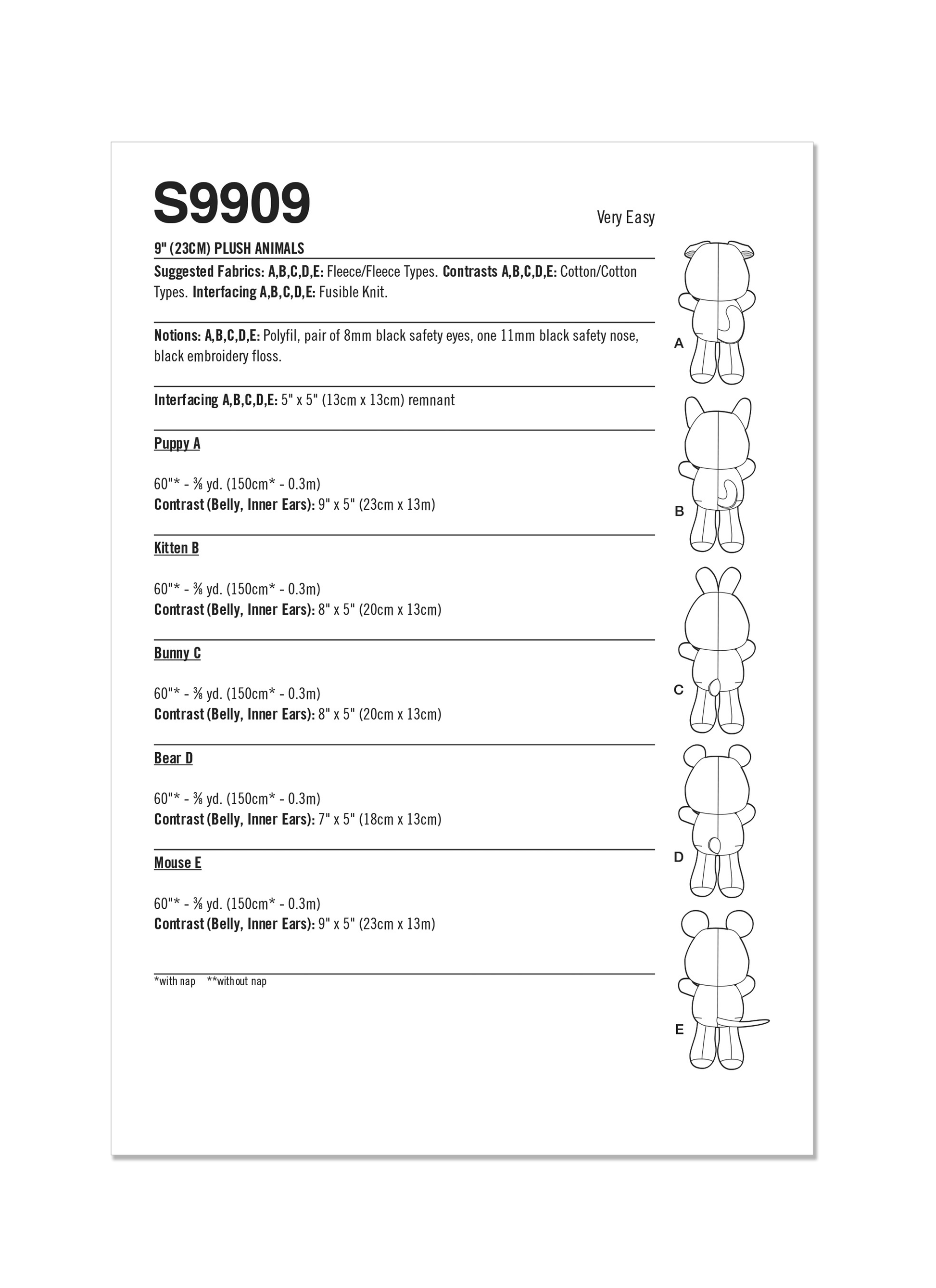 Simplicity Pattern S9909 Stuffed Craft