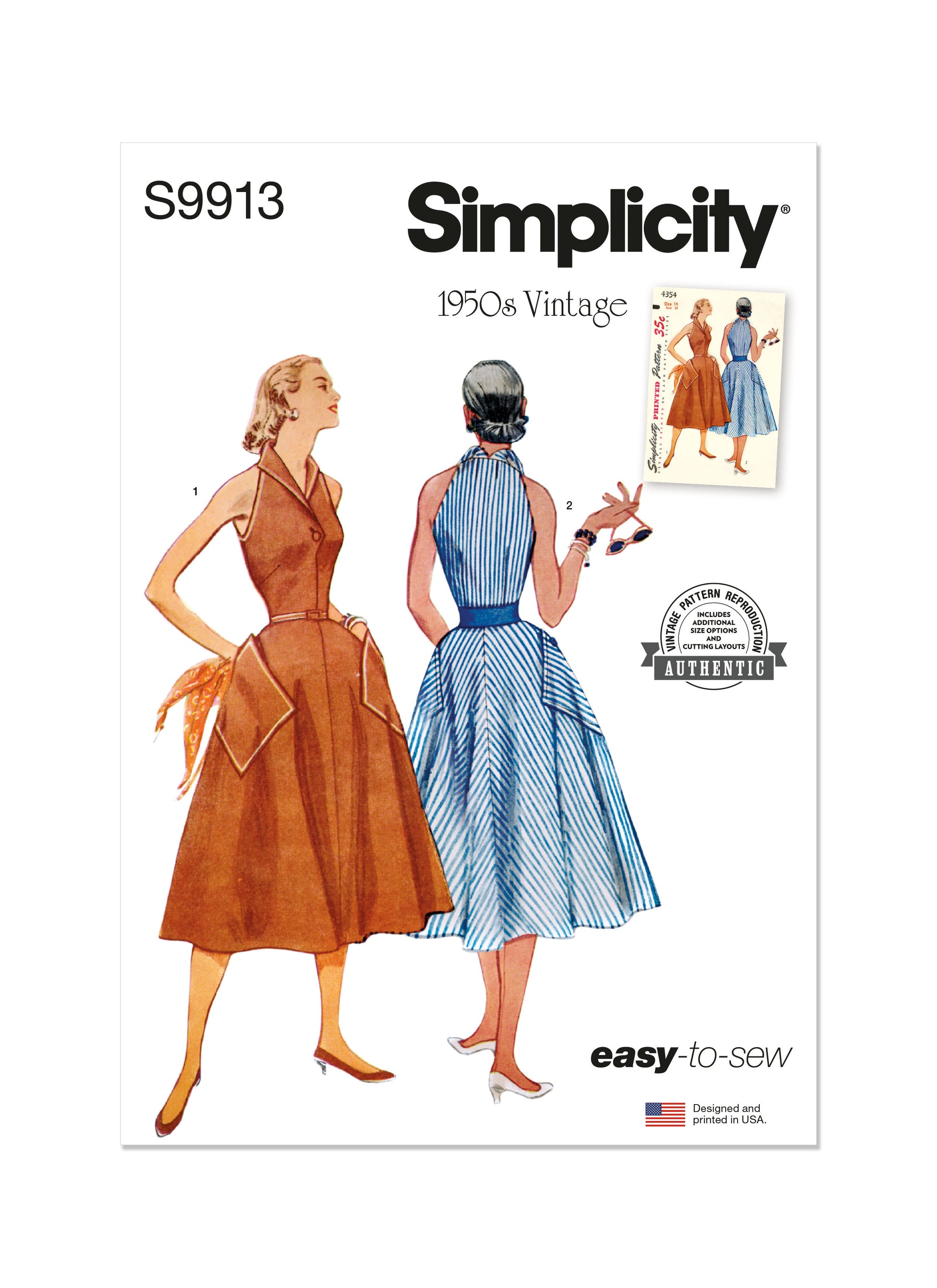 Simplicity Pattern S9913 Misses' Dress