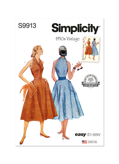 Simplicity Pattern S9913 Misses' Dress