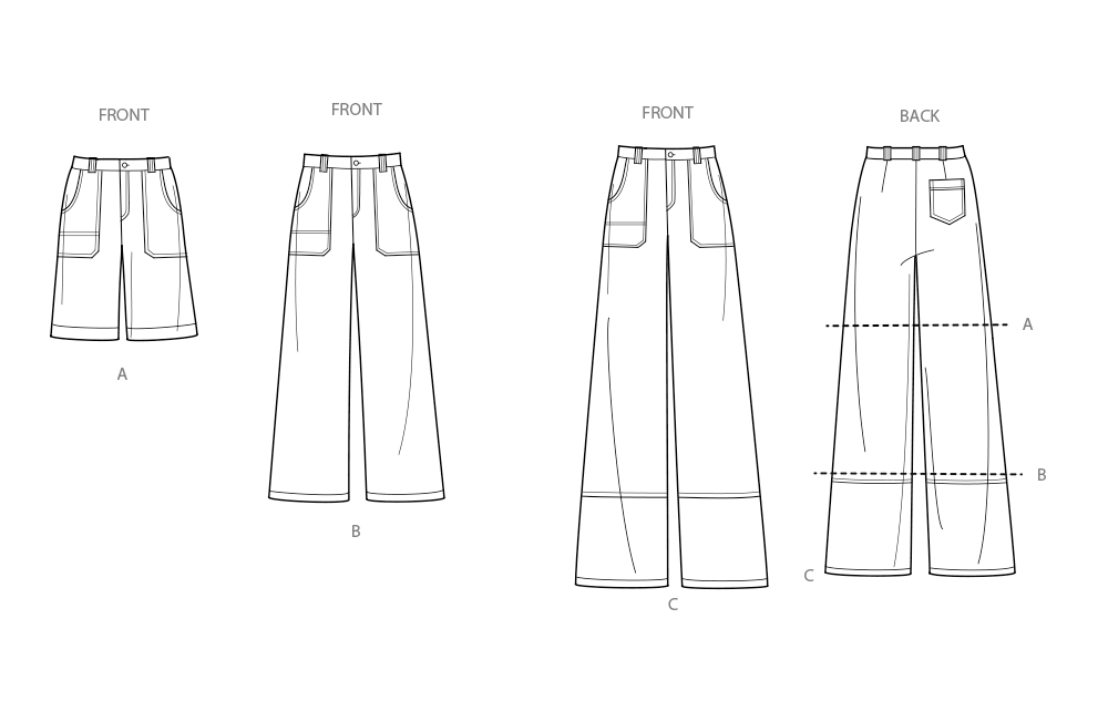 Simplicity Pattern 9923 Misses' Pants in Two Lengths and Shorts