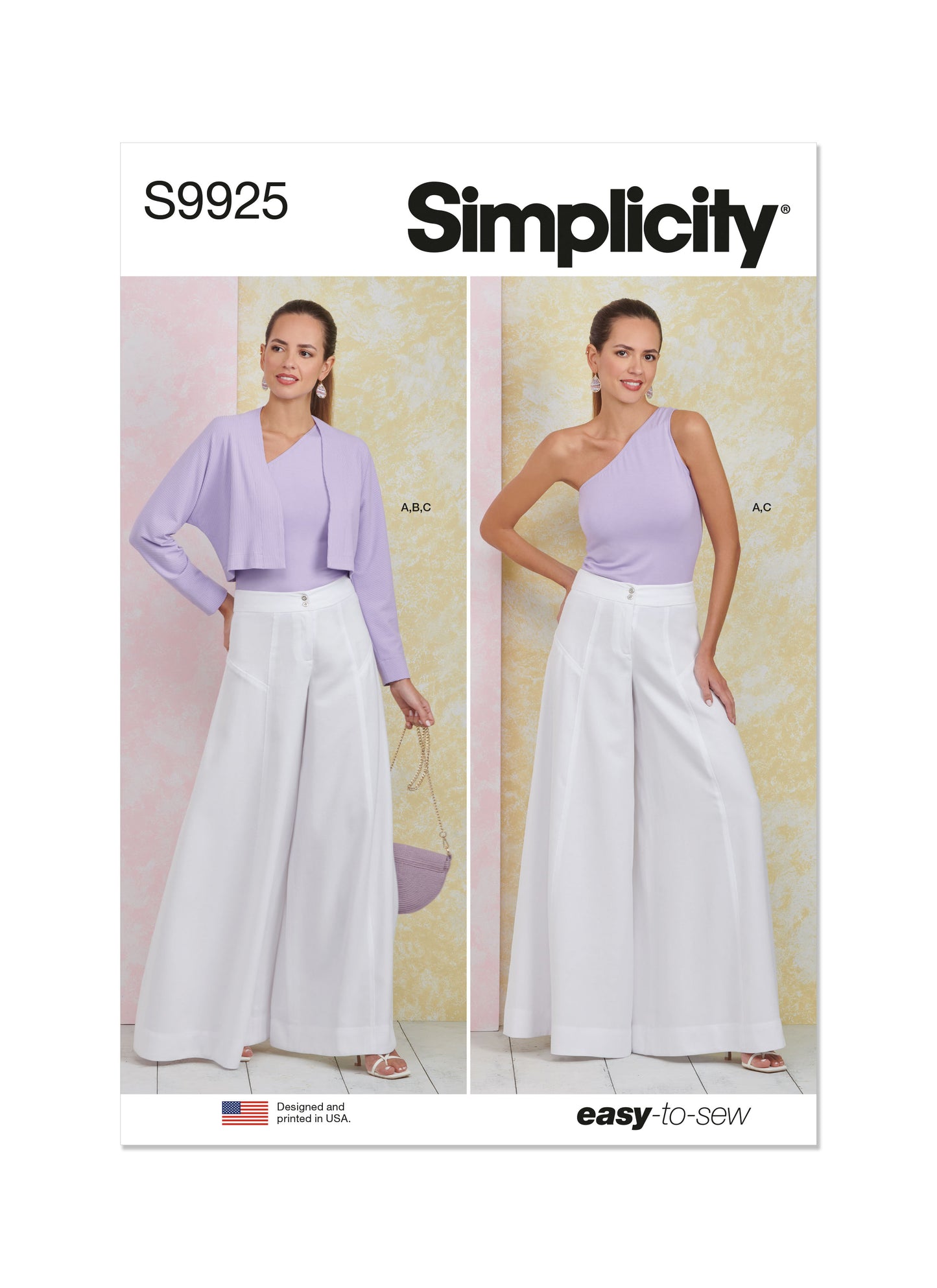 Simplicity Pattern 9925 Misses' Pants, Knit Shrug and Top