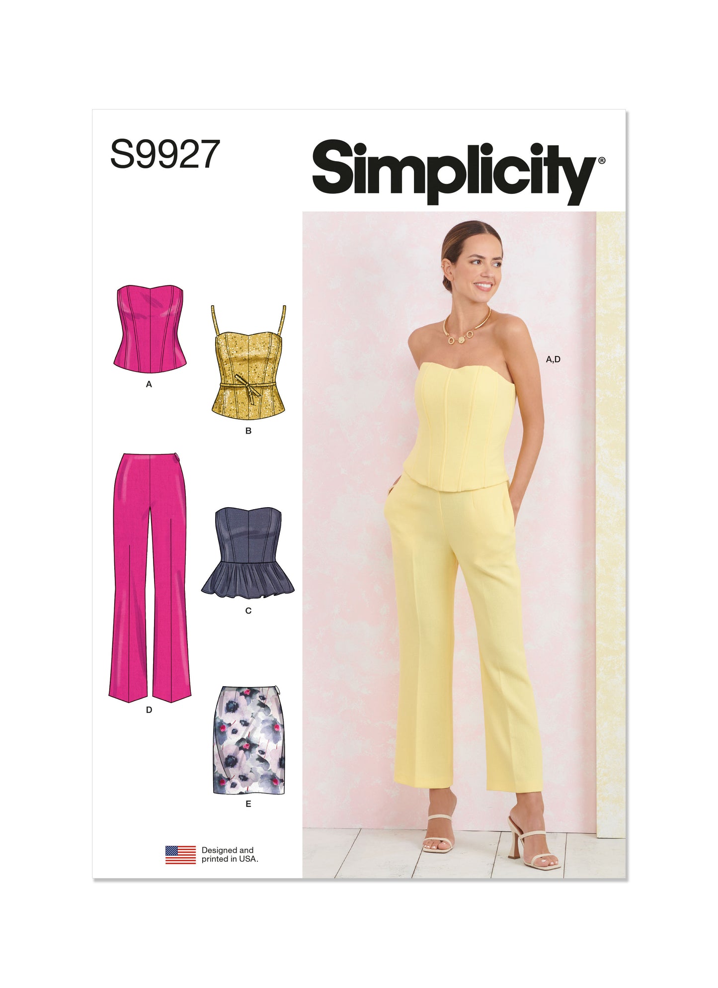 Simplicity Pattern 9927 Misses' Corsets, Pants and Skirt