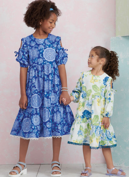 Simplicity Pattern 9933 Children's and Girls' Dress with Sleeve Variations