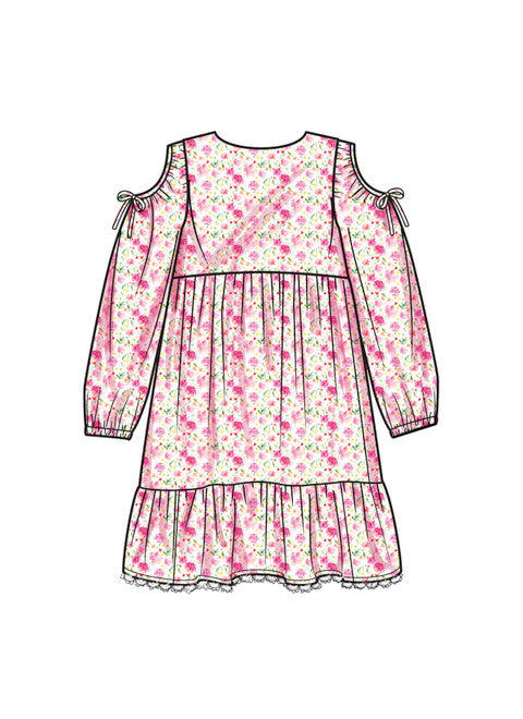 Simplicity Pattern 9933 Children's and Girls' Dress with Sleeve Variations