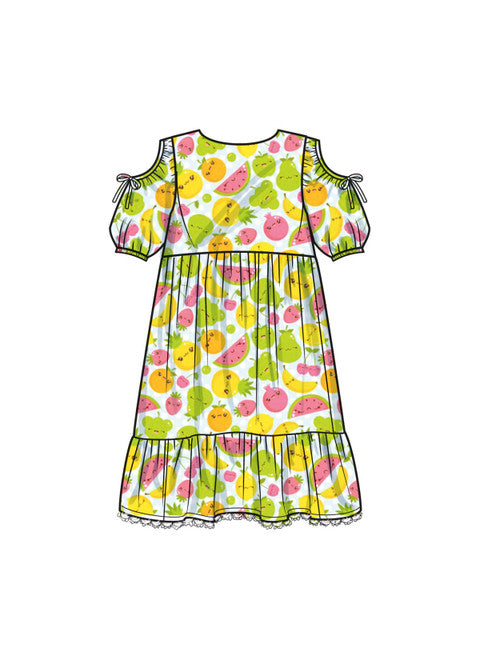 Simplicity Pattern 9933 Children's and Girls' Dress with Sleeve Variations