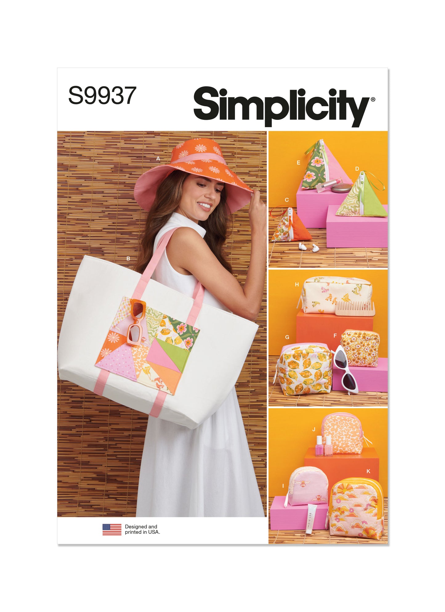 Simplicity Pattern 9937 Hat, Tote Bag and Zipper Cases