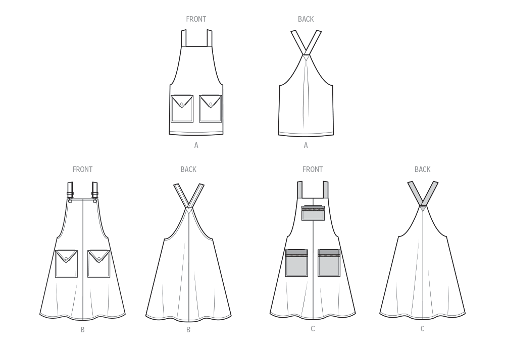 Simplicity Pattern 9938 Misses' Pullover Aprons