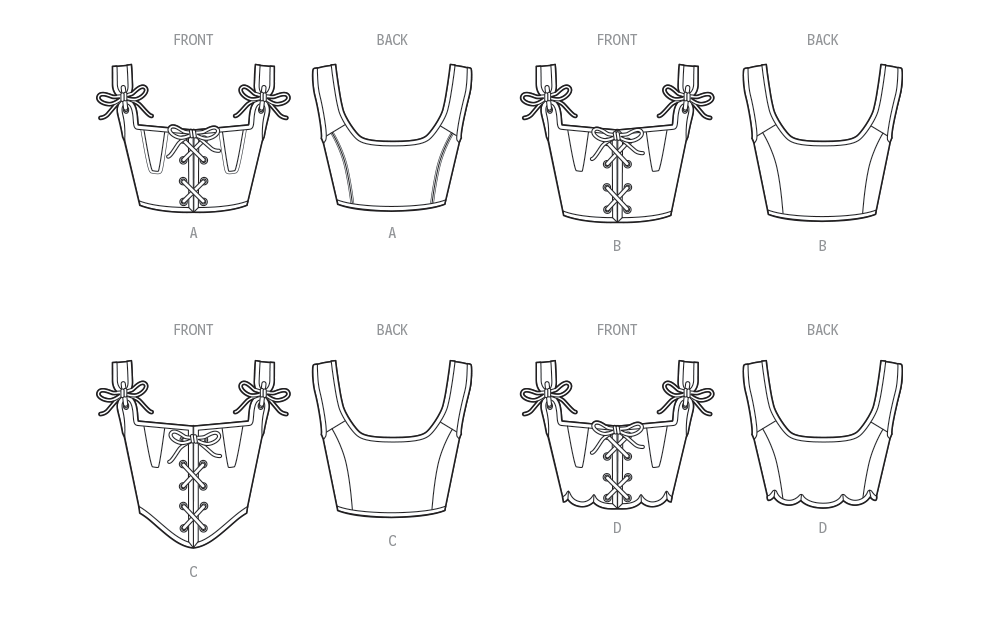 Simplicity Pattern 9943 Misses' Corset Costumes