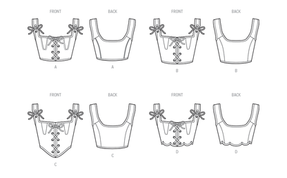 Simplicity Pattern 9943 Misses' Corset Costumes