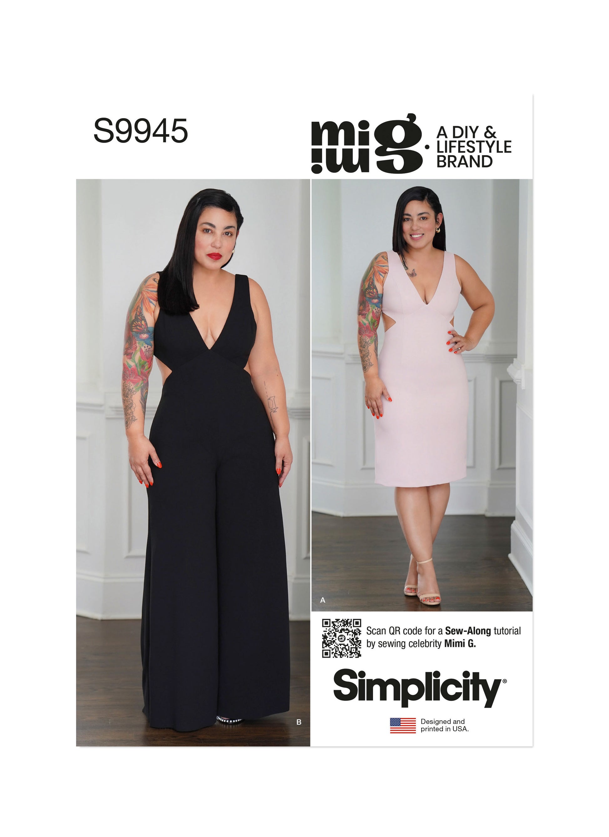 Simplicity Pattern 9945 Misses' Dress and Jumpsuit