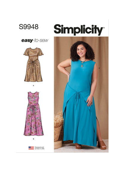 Simplicity Pattern 9948 Women's Knit Dress with Sleeve and Length Variations