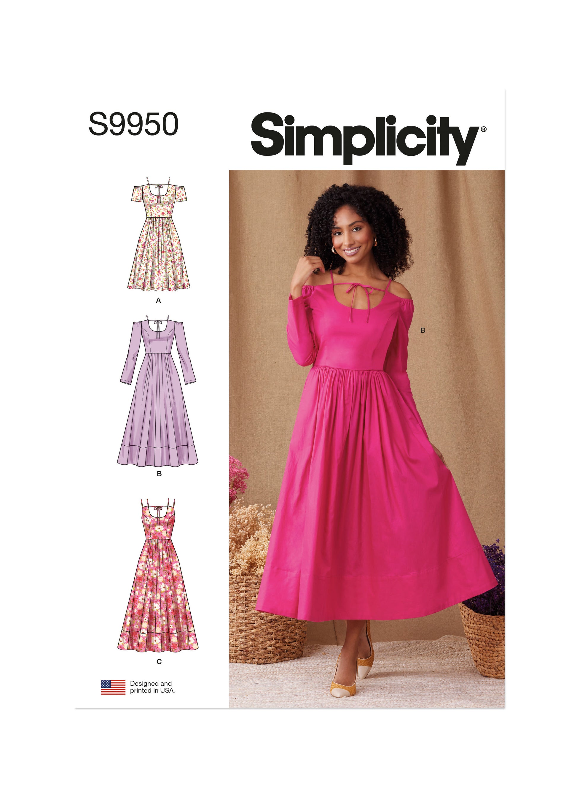 Simplicity Pattern 9950 Misses' Dress with Sleeve and Length Variations