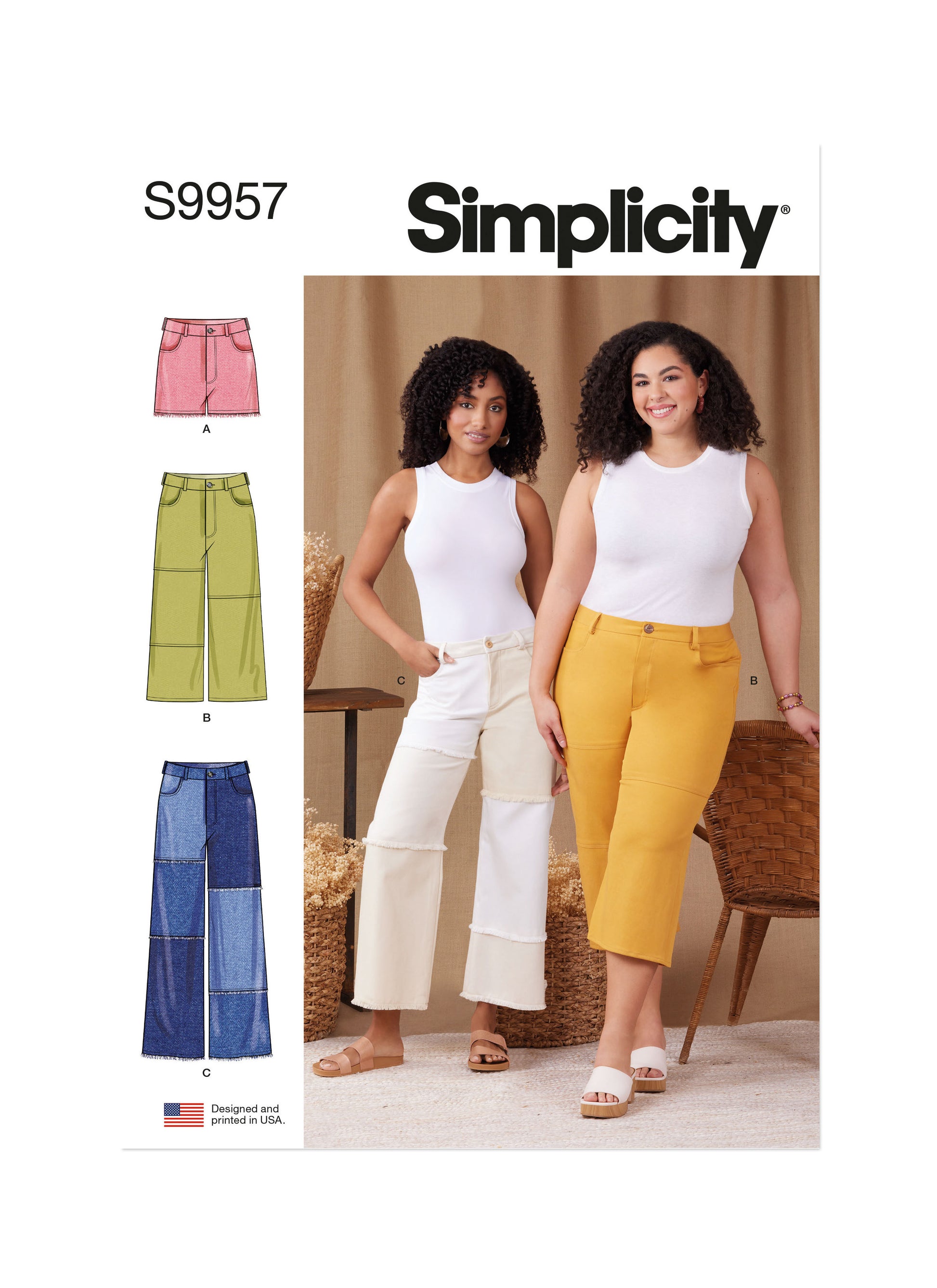 Simplicity Pattern 9957 Misses' and Women's Shorts and Pants