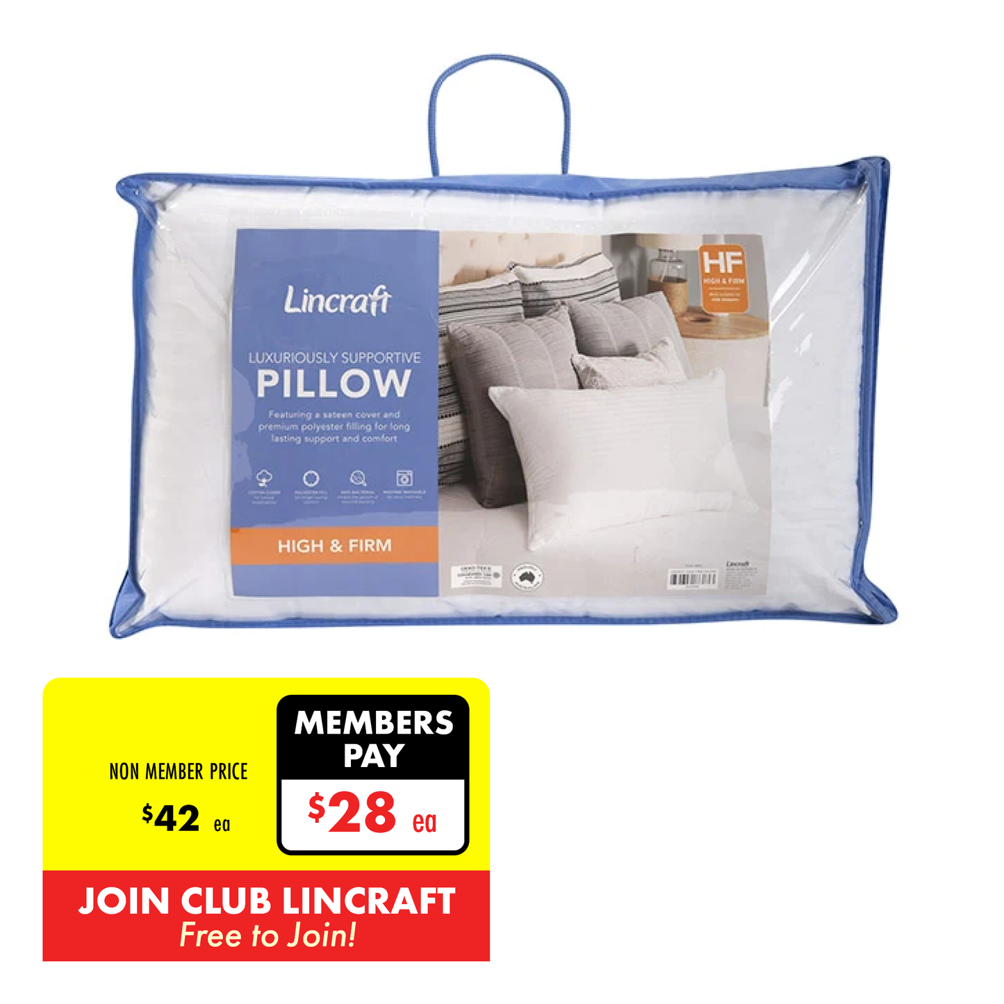 Lincraft High Firm Pillow