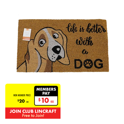 Formr Coir Door Mat- Life Is Better With Dogs