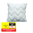 CH Decorative Cushions, Chevron White- 43x43cm