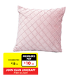 CH Decorative Cushions, Diamond Pipe Pink- 43x43cm