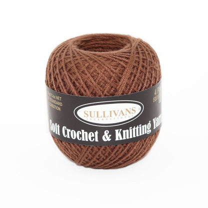 Sullivans Soft 4ply Crochet and Knitting Yarn, 50g Polyester Yarn